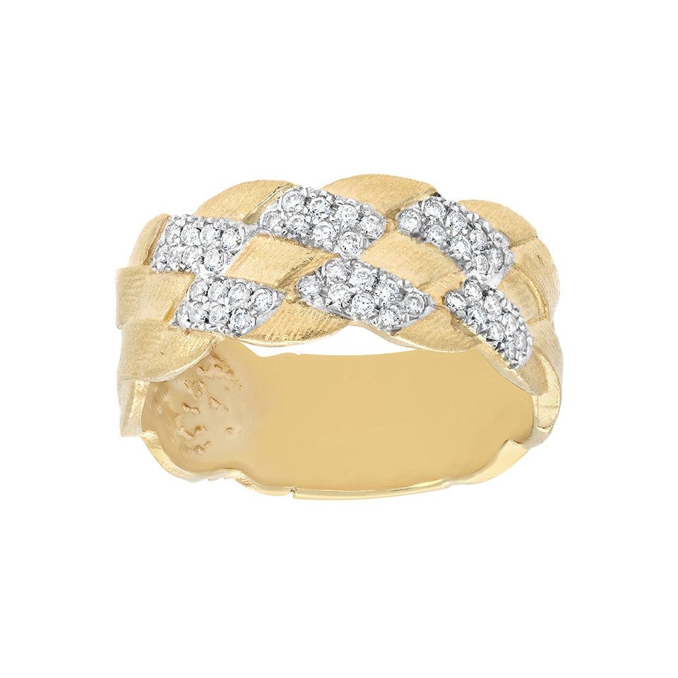 Diamantring Anspruchsvoller 0,24ct Diamant 585 Gold Ring, 5,53g
