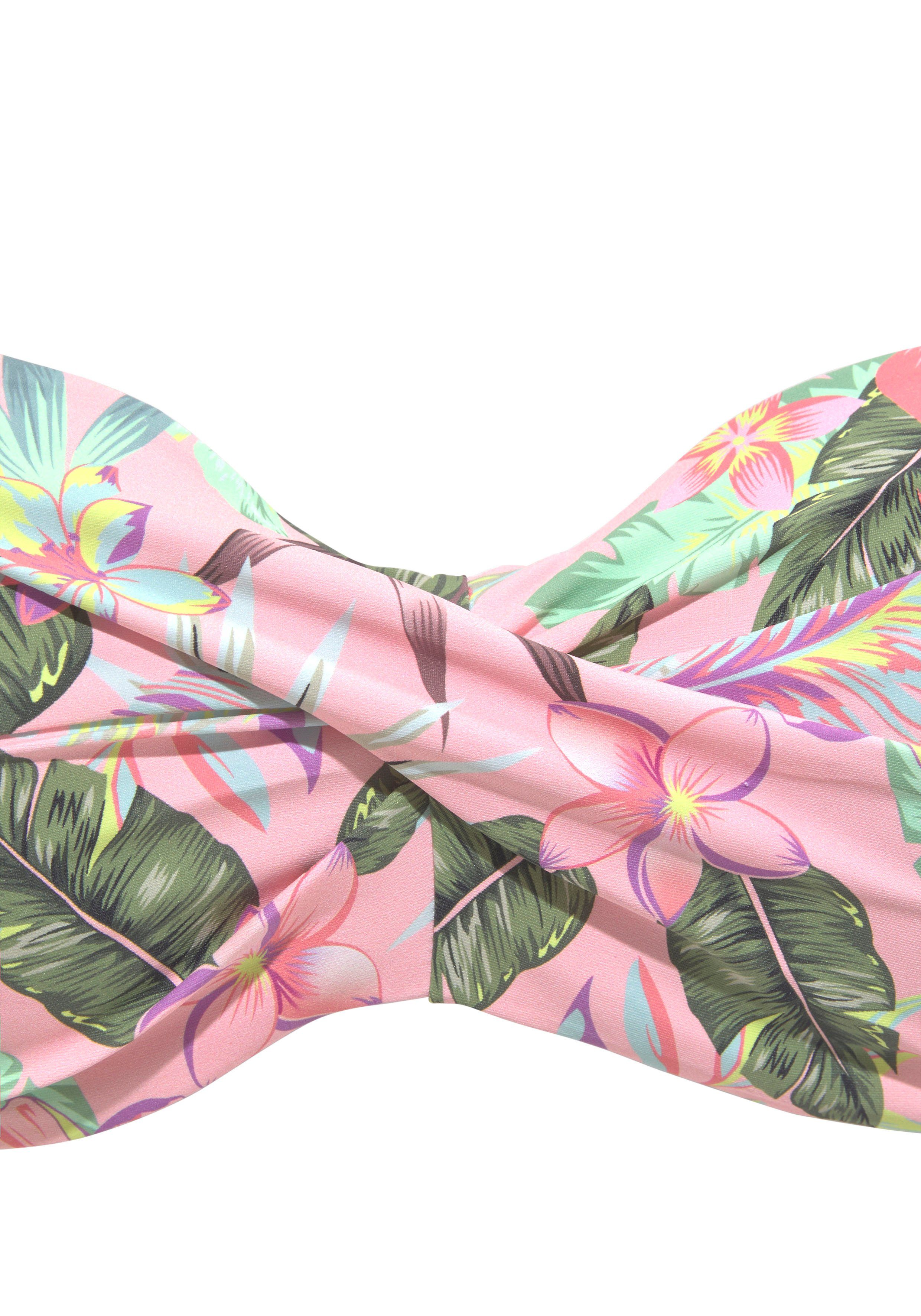 s.Oliver Bügel-Bandeau-Bikini-Top Azalea, im tropischen Druck