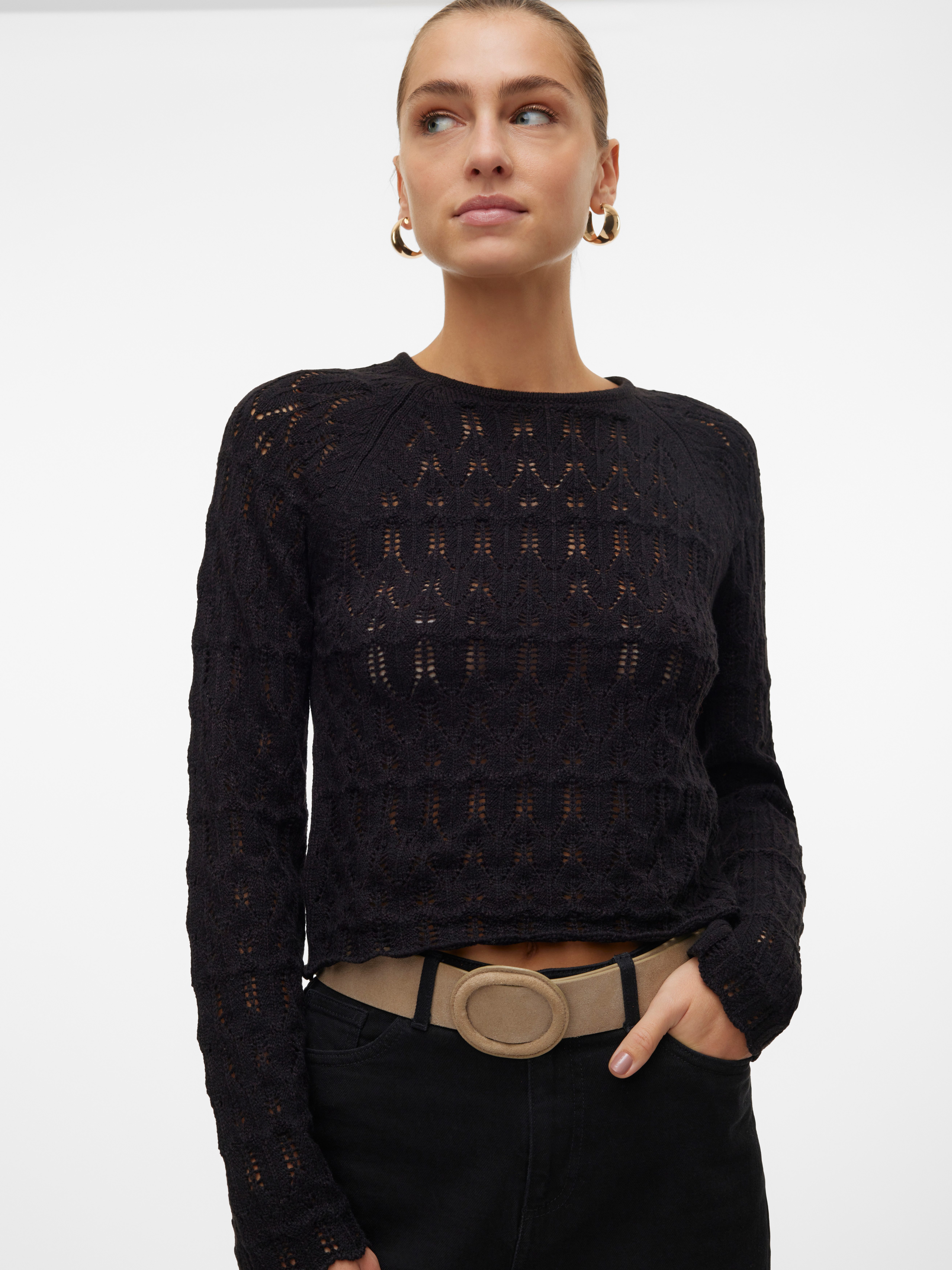 Vero Moda Strickpullover VMNEWFABIENNE LS O-NECK günstig online kaufen