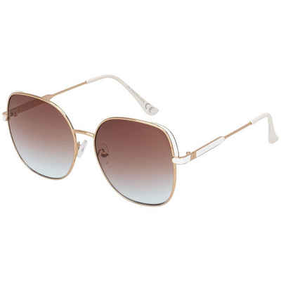 BEZLIT Eyewear Pilotenbrille Rundglas Designer Damen Sonnenbrille (1-St) mit violett, rosa, grau-rosa, braun-blau und braunen Linsen