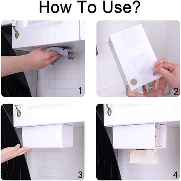 HYTIREBY Papiertuchbox Papierhandtuchspender Ohne Bohren, Taschentuchspender, Handtuchspender für Zuhause Küche Toiletten Badezimmer Wohnzimmer