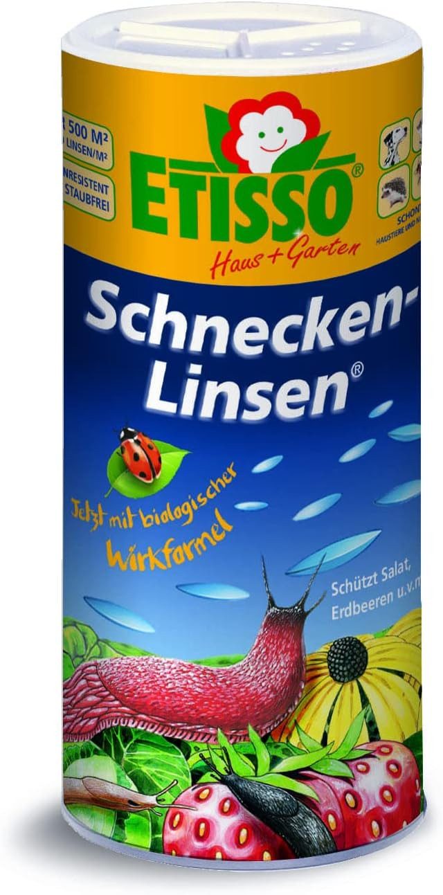 Frunol Delicia Pflanzenstärkungsmittel 1x ETISSO Schnecken-Linsen, 300 g Dose, Pflanzenschutzmittel, 1-St., Biologischer Schnecken-Schutz von Salat, Gemüse, Obst und Co.