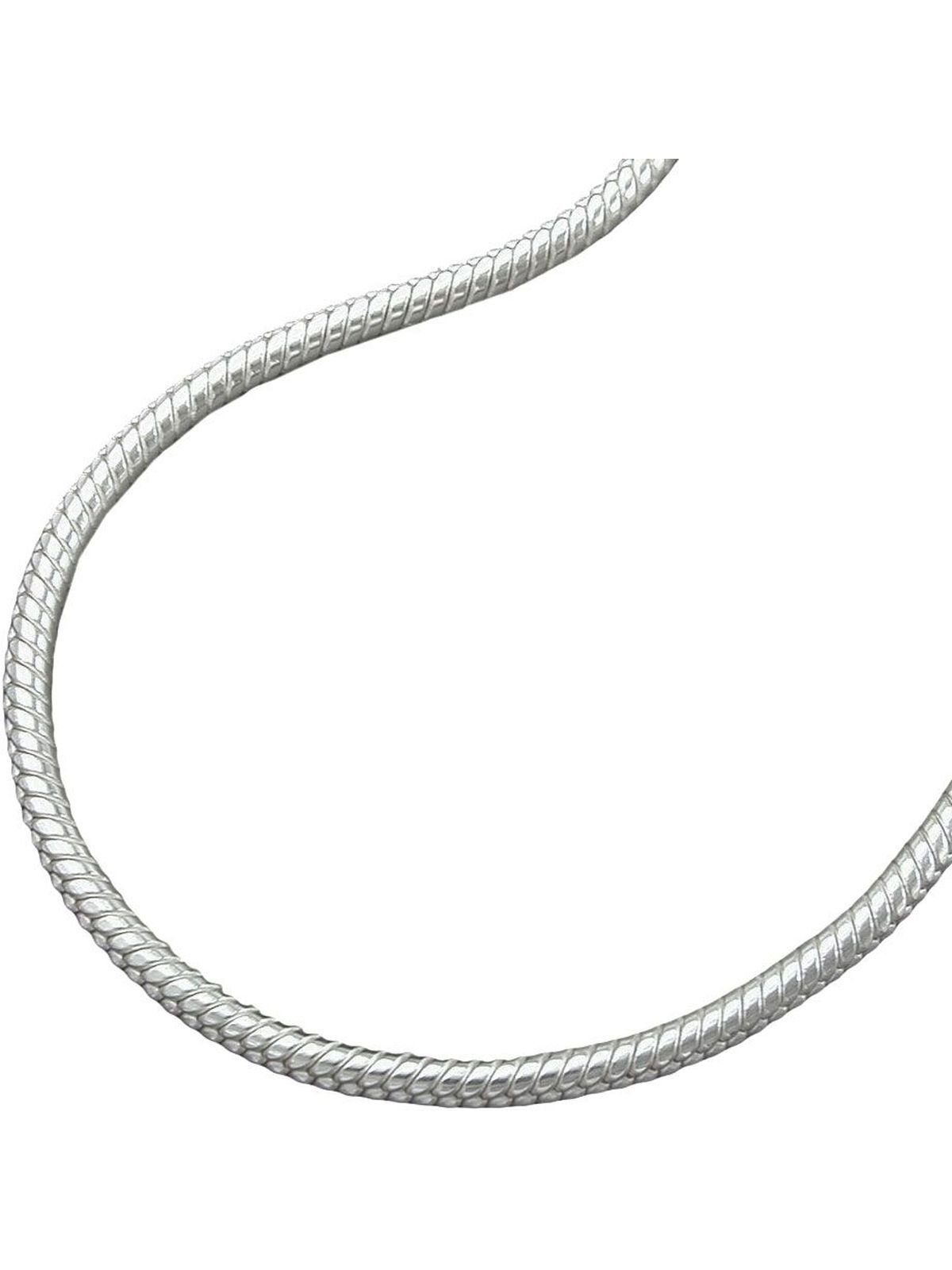 925 runde Gallay (1-tlg) Schlangenkette Kette 50cm Schlangenkette 1,3mm Silber