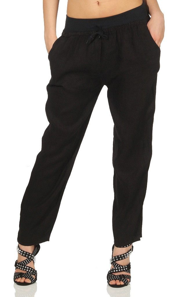 Mississhop Leinenhose Leinenhose mit Kordelzug in Vielseitigen Farben - Gr. S bis XXL M.298