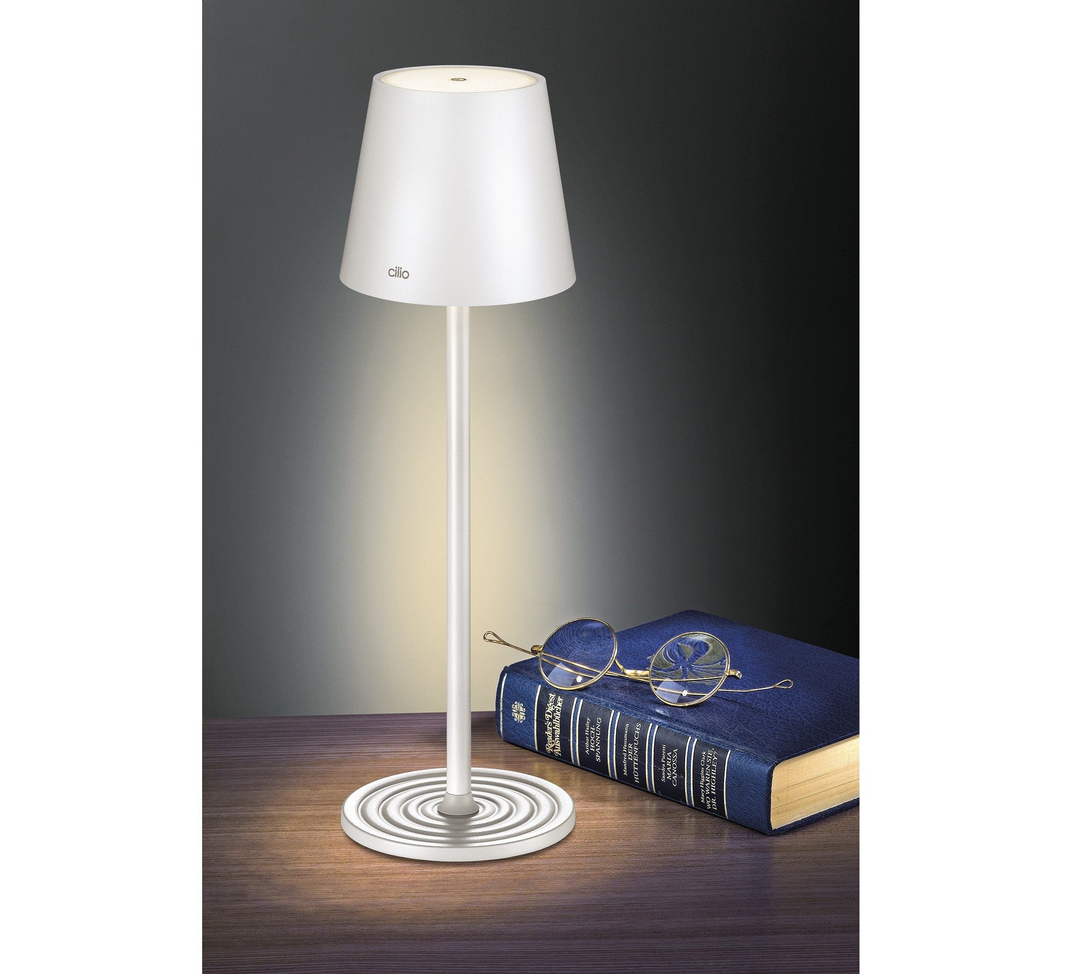 Cilio LED Tischleuchte LED Tischlampe Tischleuchte USB Lampe Akku Innen & Außen cilio SOLE