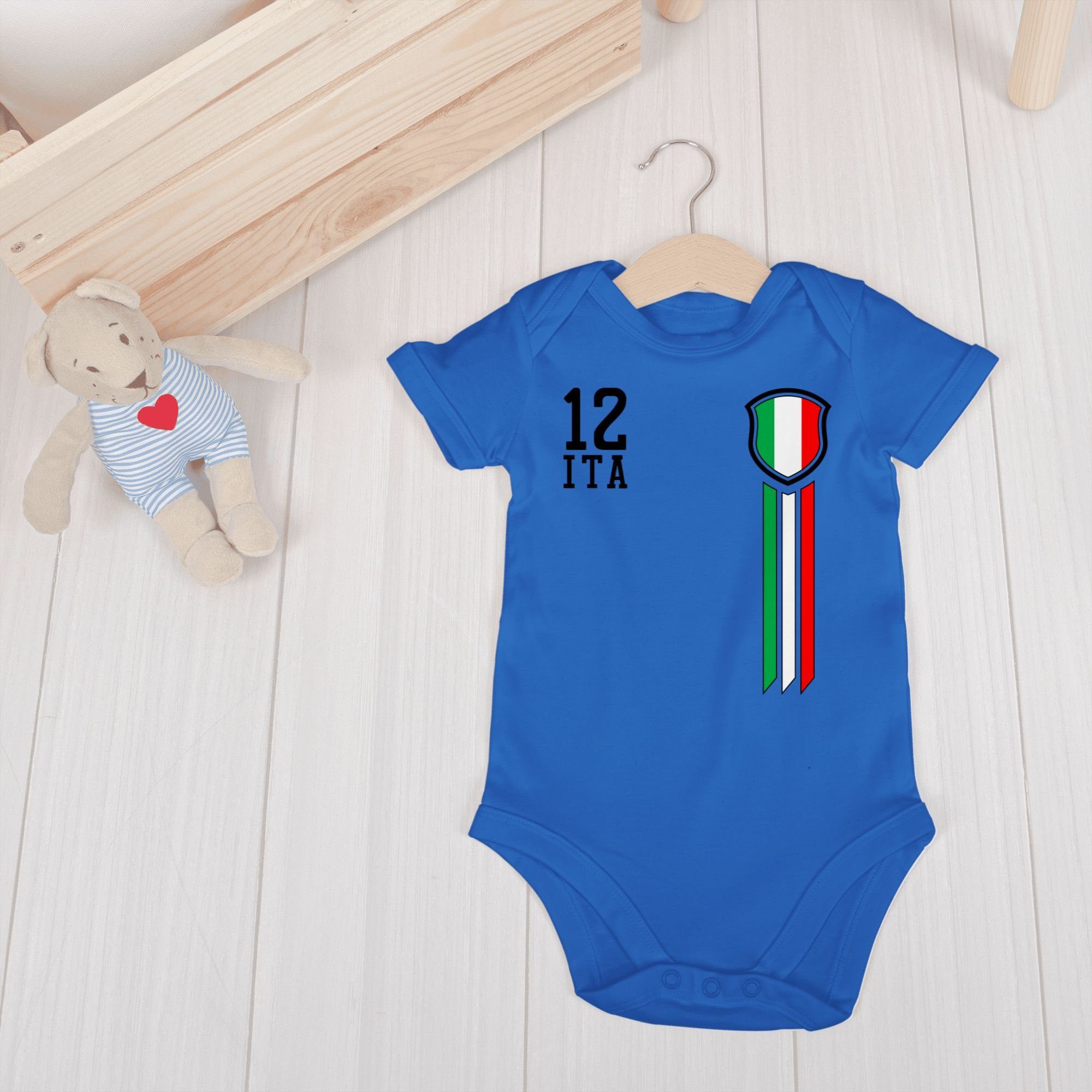 Shirtracer Shirtbody 12 Mann Italien 2026 Fussball WM Fanartikel Baby