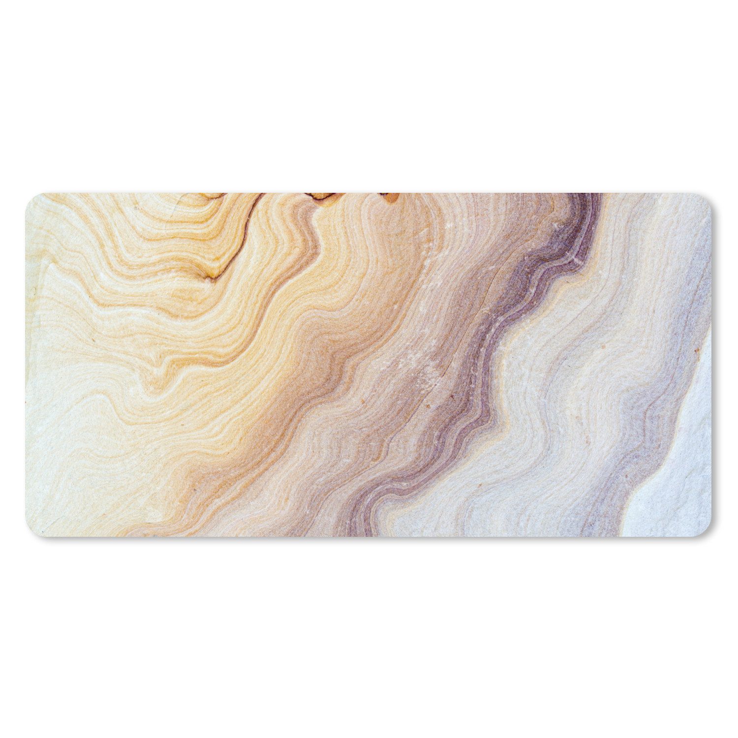 MuchoWow Mauspad Marmor - Textur - Sandstein - Gold - Marmoroptik (1-St), Mousepad mit Rutschfester Unterseite, Gaming XXL, Großes, 120x60 cm