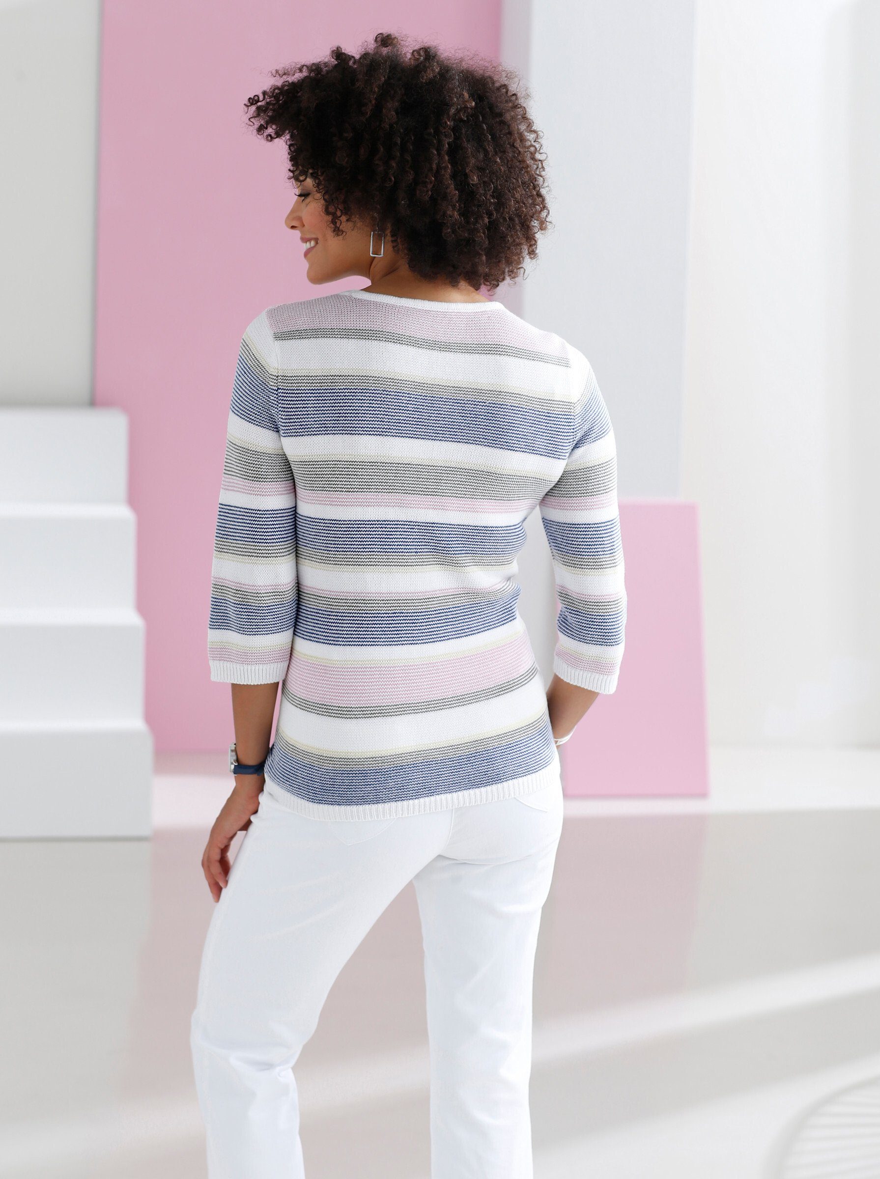 Sieh an! Strickpullover Streifenpullover günstig online kaufen