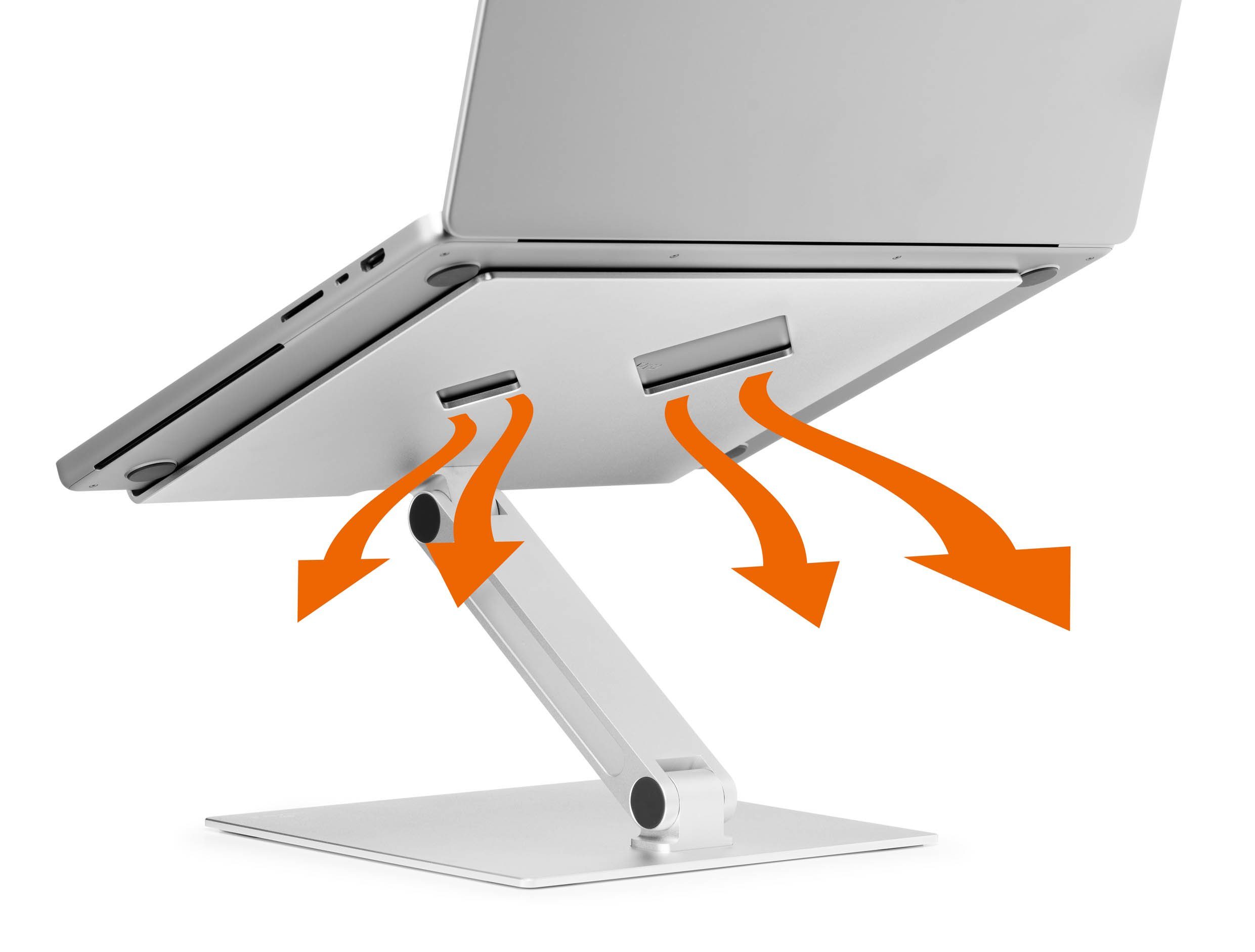 DURABLE Wandhalterung RISE, (Durable Tischständer für Laptop/Notebook, stufenlos höhen- und winkelv)