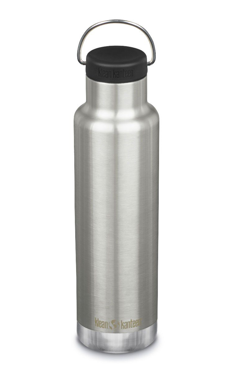 Klean Kanteen Isolierflasche Classic vakuumisoliert, 592ml mit Loop Cap Brushed Stainless