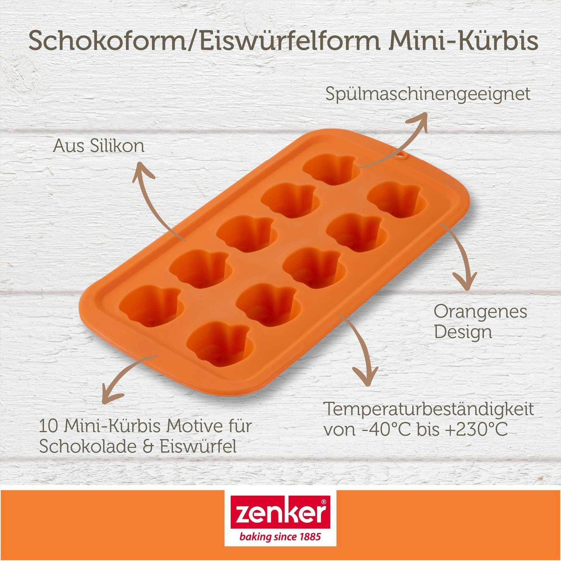 Zenker Eiswürfelform Mini-Kürbis Schokoform, Halloween Backform