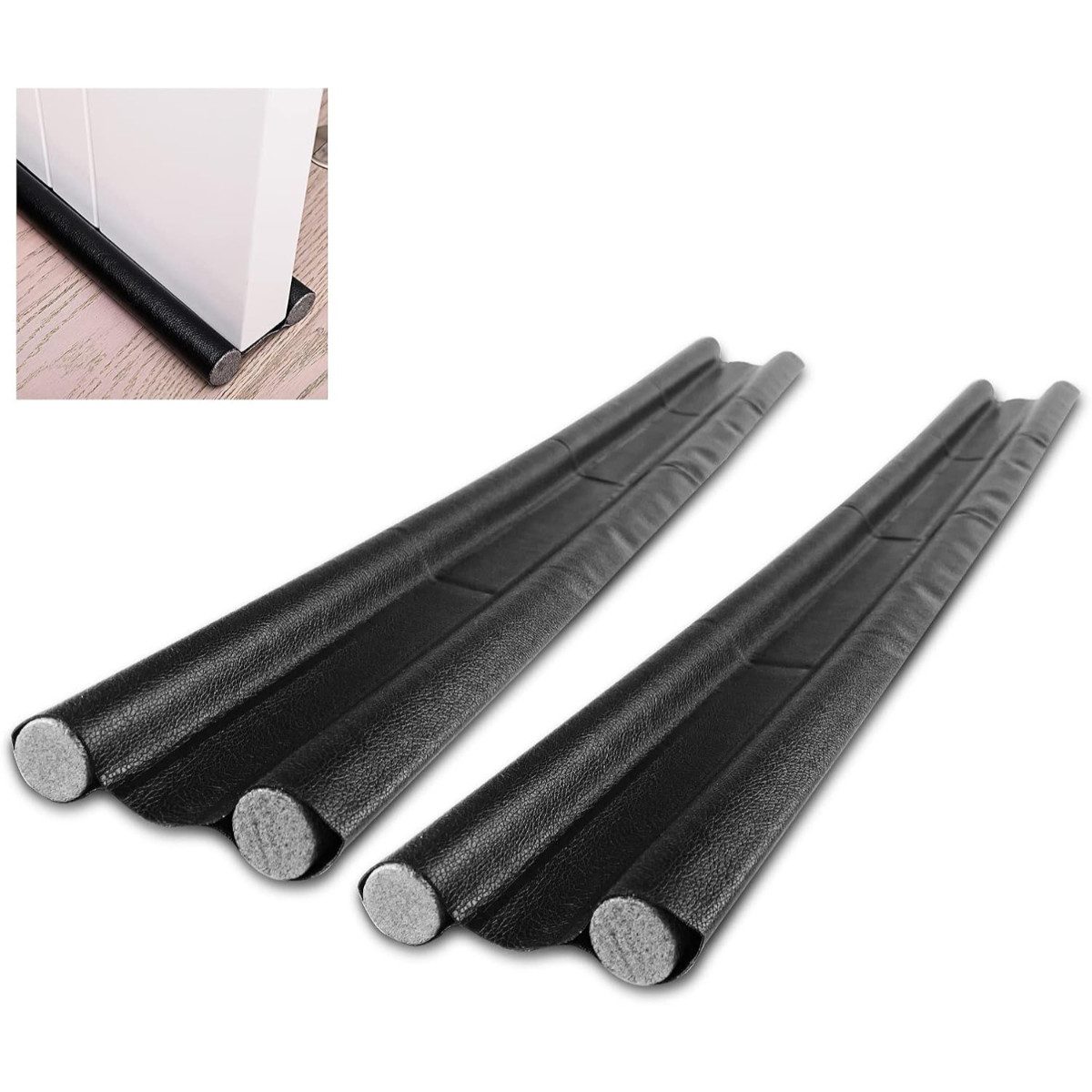 COFI 1453 Zugluftstopper Zugluftstopper 2 Stück 96 cm Doppeldichtung für Türen, 2-tlg.