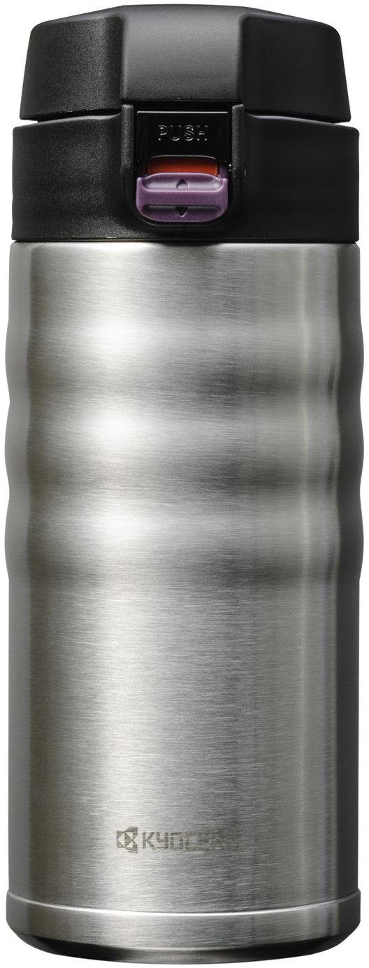 KYOCERA Isolierflasche Flip Top, Fassungsvermögen 350 ml, Höhe 16,5 cm silberfarben