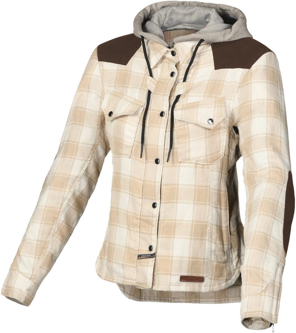 Macna Motorradjacke Inland Plaid Damen Motorrad Textiljacke Atmungsaktiv protektoren reflektierende reißverschluss