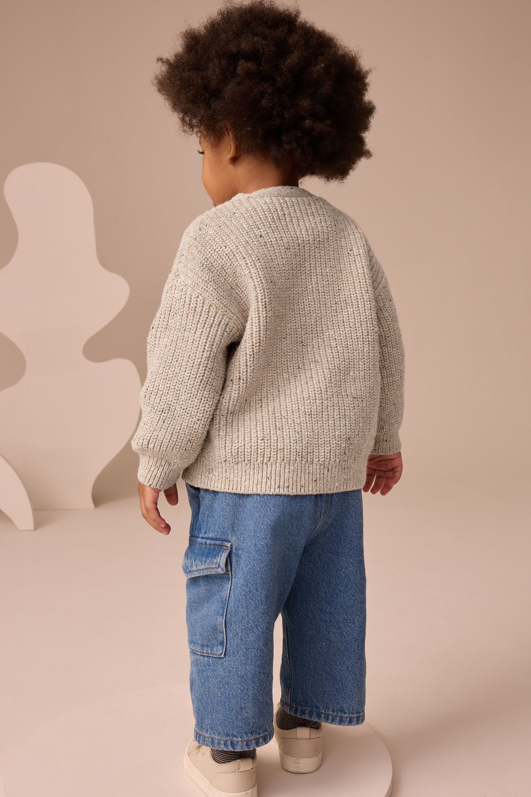 Next Strickjacke Strickjacke aus 100 % Baumwolle mit Figuren (1-tlg) – Bild 2 von 5