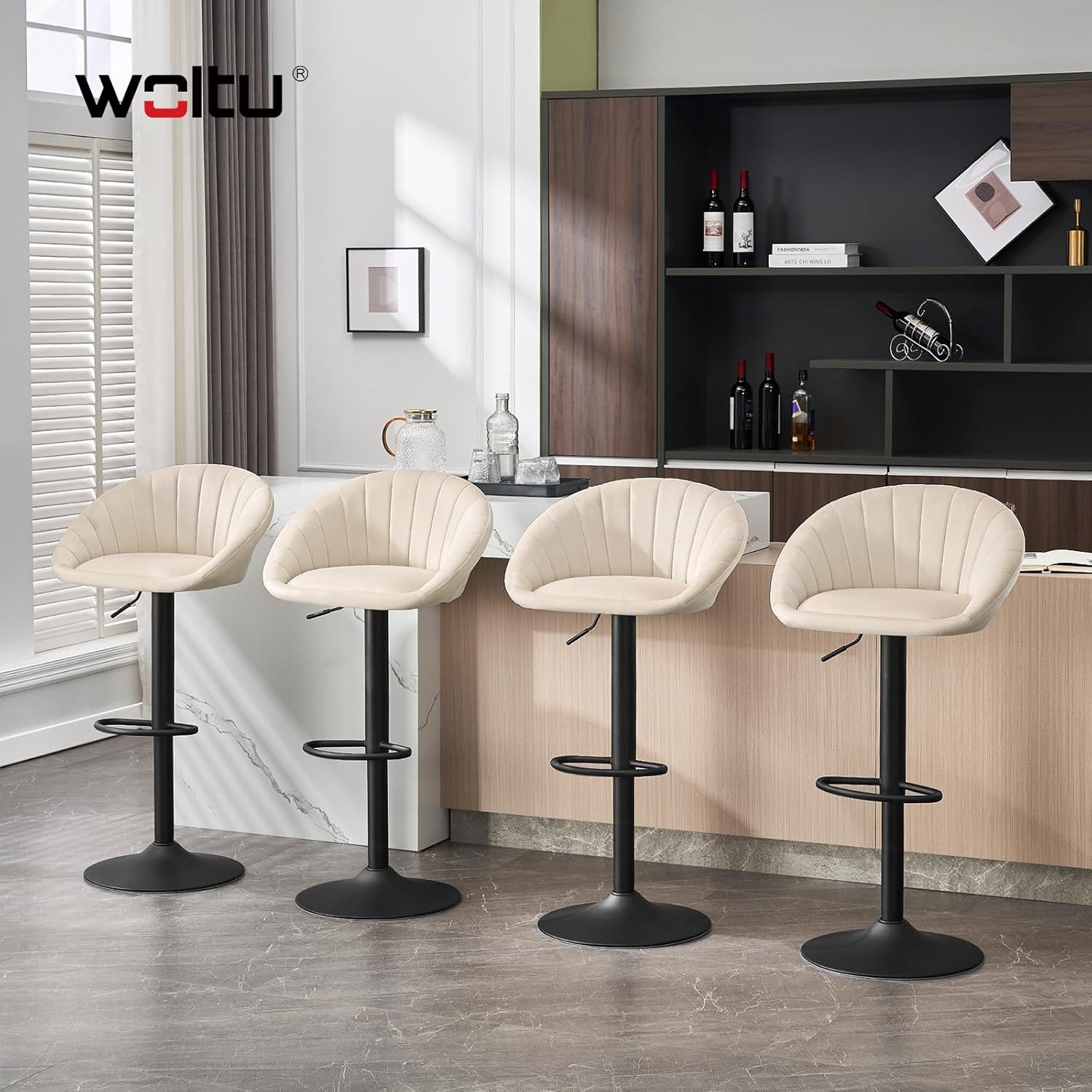 Woltu Barhocker (4 St), küchenhocker höhenverstellbar, günstig online kaufen