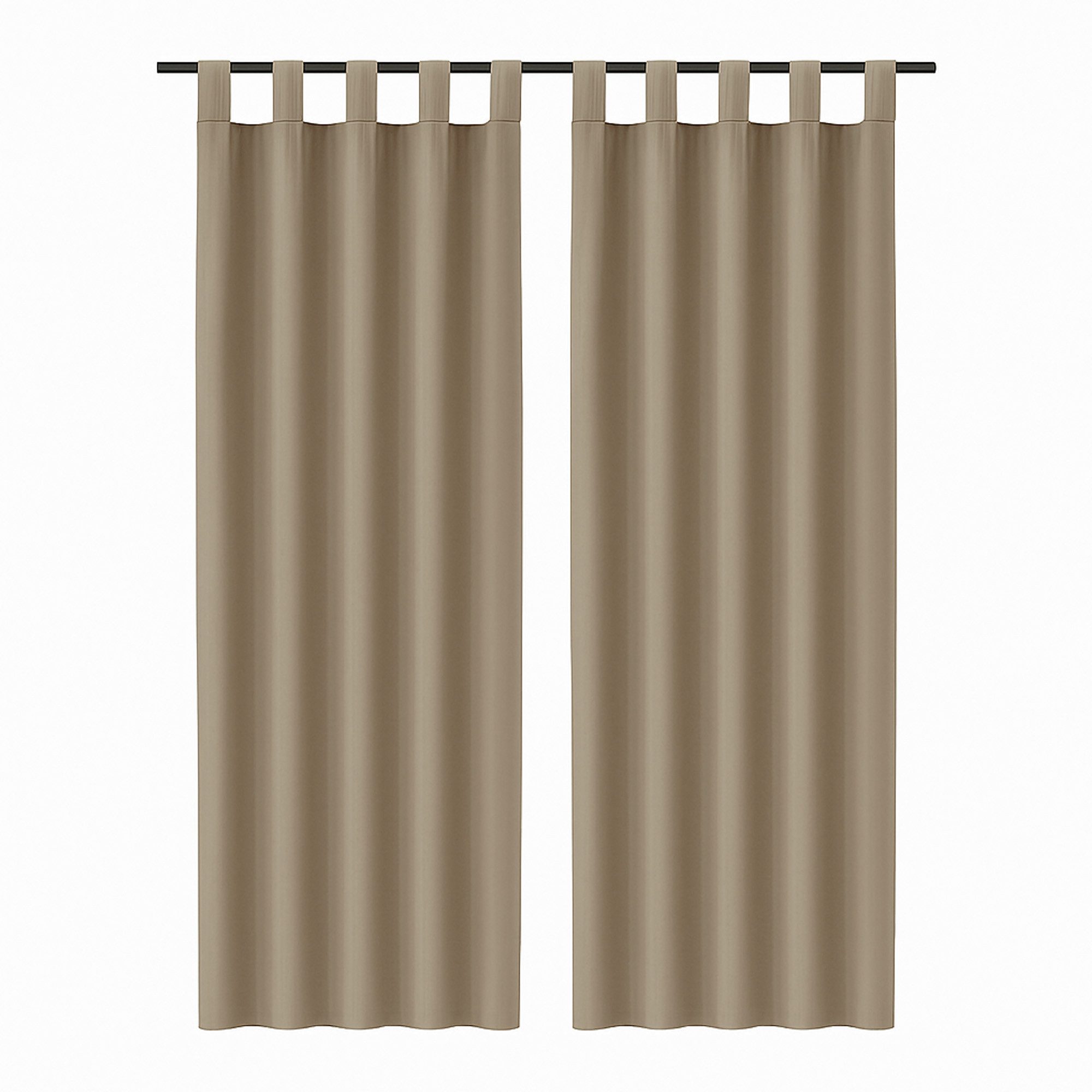Bestlivings Gardine "Ellen" mit Schlaufen (2 St), Schlaufe, blickdicht, Polyester, einfarbig, modern, waschbar bei 30°C