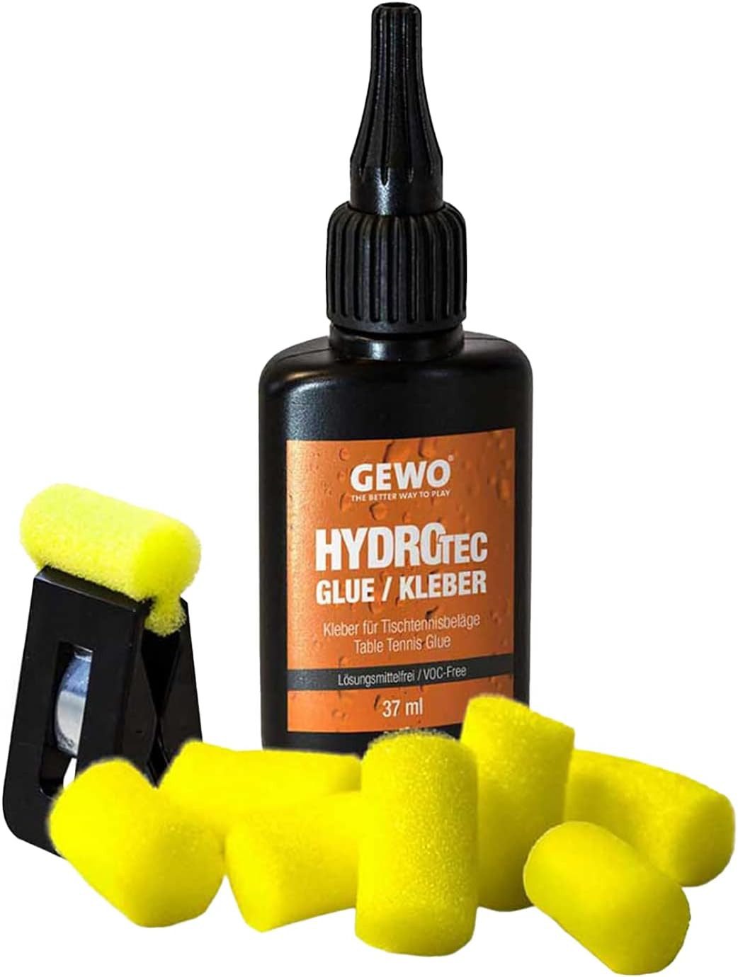 Tischtennisschläger Tischtennis Kleber HydroTec - Wasserbasis, ITTF, VOC-frei, 37 ml