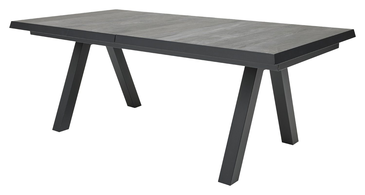 Gartentisch FERINA, Ausziehbar, 204 - 265 x 103 cm, Anthrazit