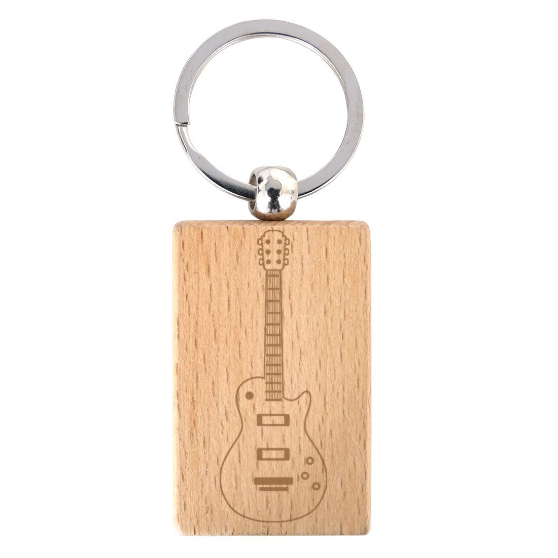Schlüsselanhänger keepdrum Schlüsselanhänger Rechteck mit E-Gitarre Motiv