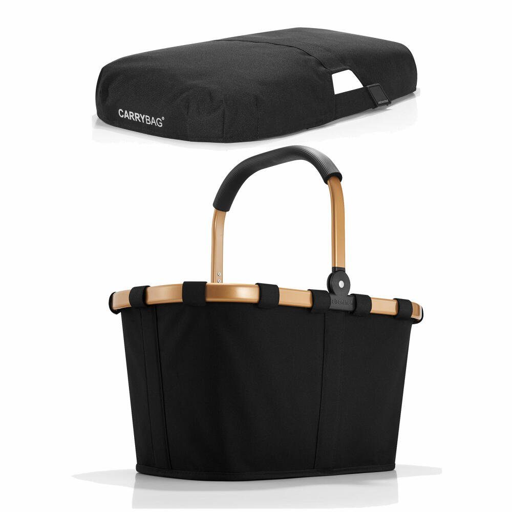 REISENTHEL® Einkaufskorb carrybag frame gold mit cover