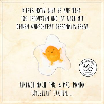 Mr. & Mrs. Panda Tragetasche Spiegelei Ei - Braun Pastell - Geschenk, Tag, Einkaufstasche, Tiermot (1-tlg), Design-Highlight
