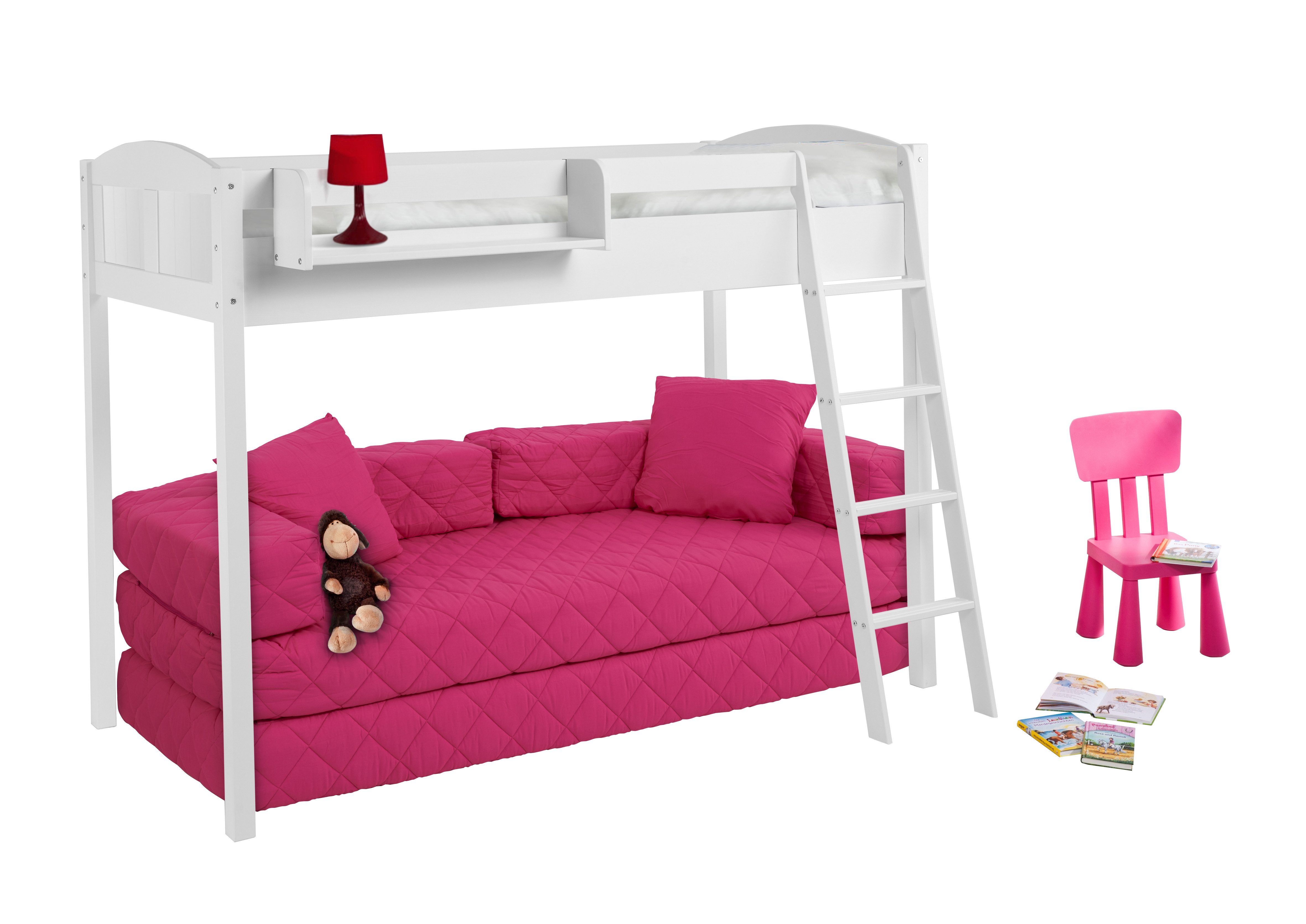 Lilokids Hochbett Etagenbett NELE 4210 - 150 cm Kinderbett Spielbett Landhaus LILOKIDS