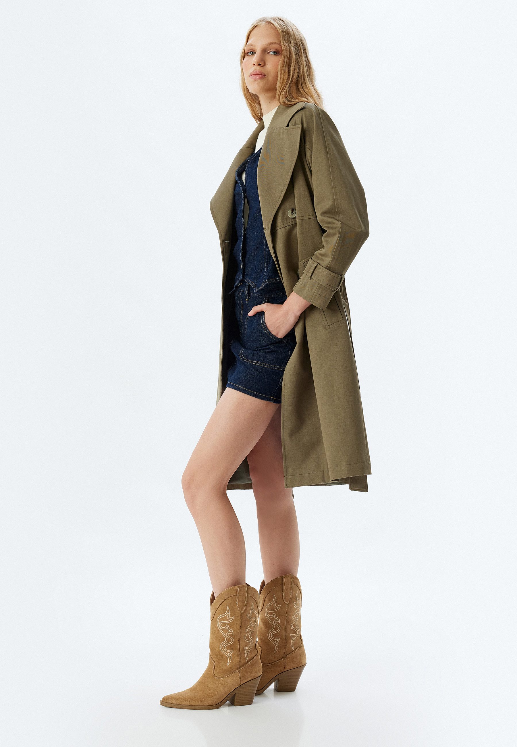 Koton Trenchcoat Regular Mit Epauletten-Detail günstig online kaufen