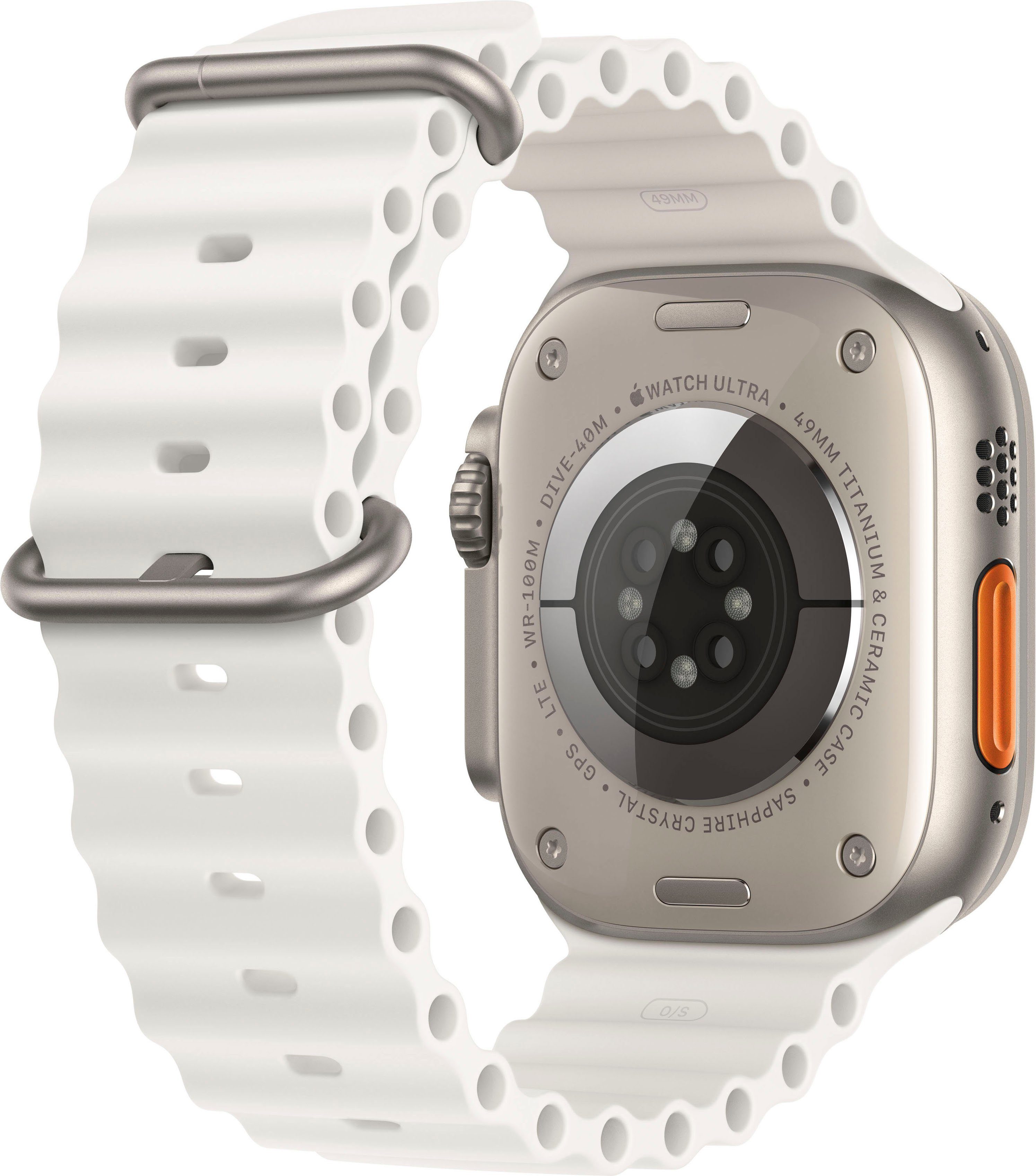 Apple Watch Ultra 2 Ocean cm/1,92 49 mm Band Titanium | Titanium/White + Zoll, OS 10), Ocean GPS Watch (4,9 weiß Cellular Smartwatch