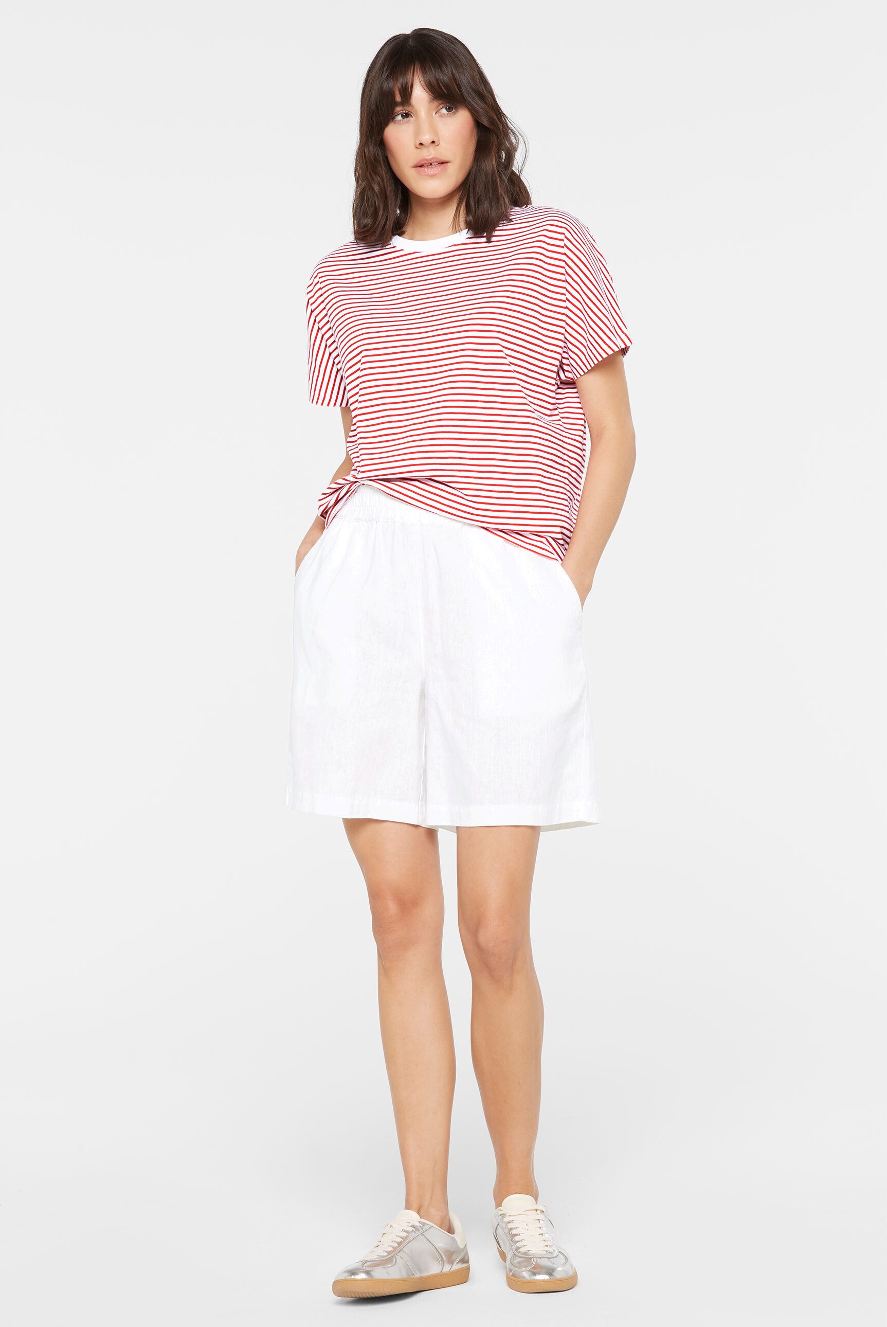 SENSES.THE LABEL Rundhalsshirt aus Baumwolle günstig online kaufen