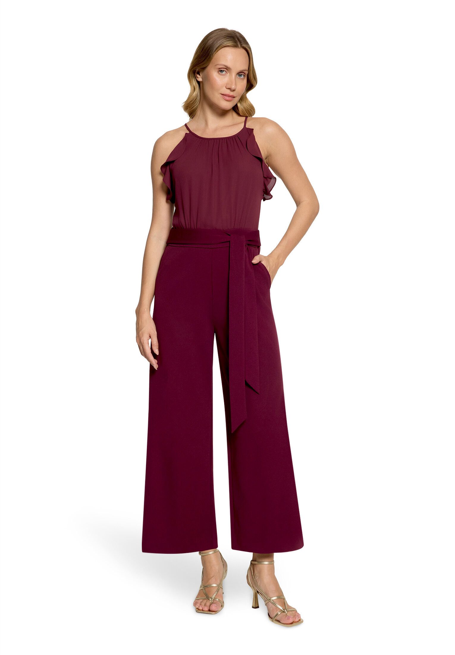 Vera Mont Overall Damen mit Volant (1-tlg) Bindeband