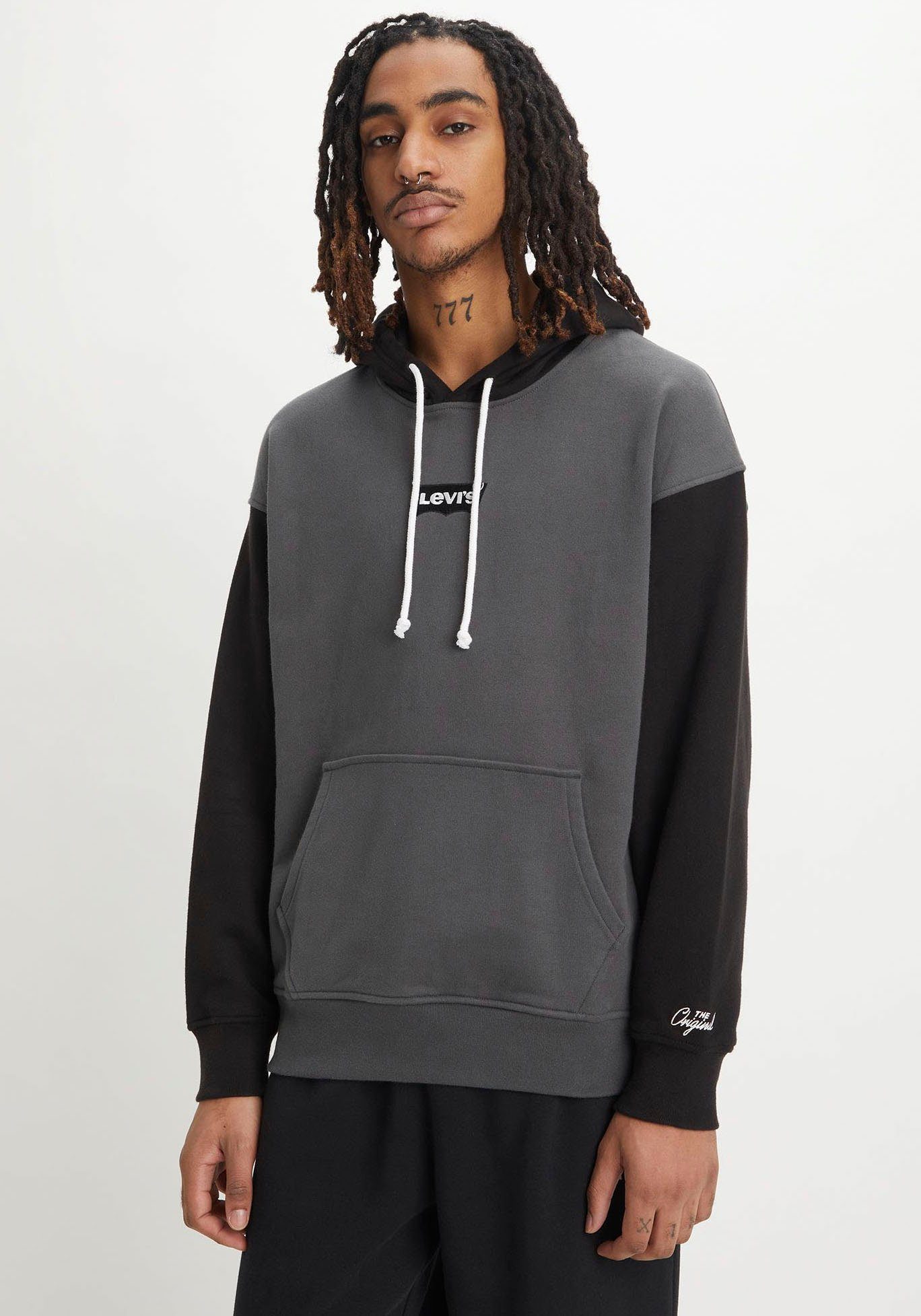 Hoodie RELAXED Levi's® GRAPHIC grau-schwarz