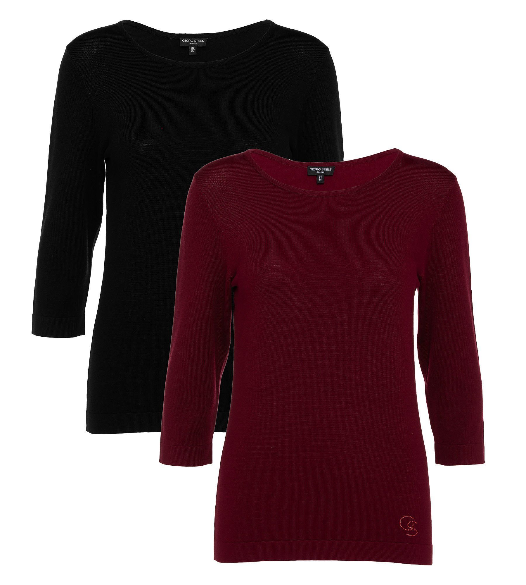 Strickpullover Feinstrickshirt figurumspielend