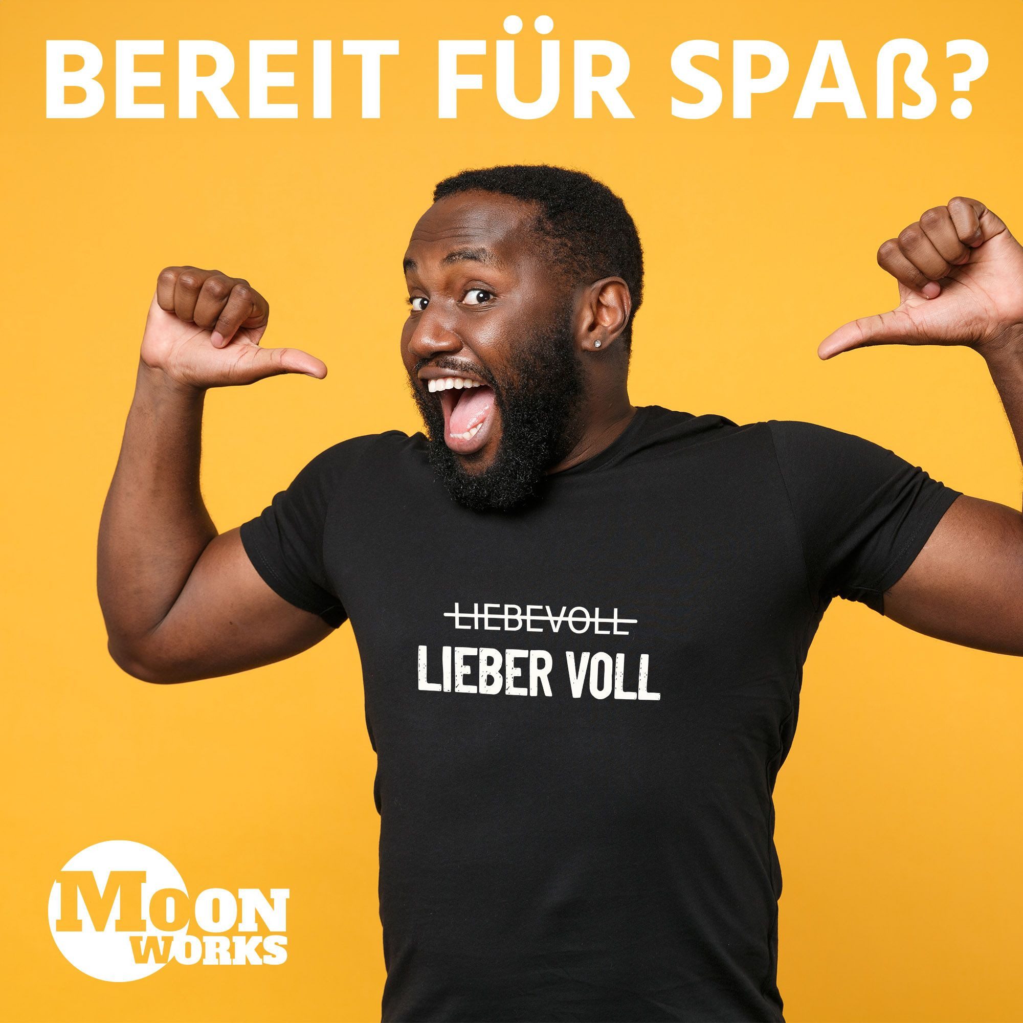 MoonWorks Print-Shirt Herren T-Shirt Liebevoll Lieber Voll Wortspiel Witz A günstig online kaufen