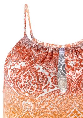 LASCANA Jerseykleid mit Alloverdruck, kurzes Strandkleid im Batik-Stil, Sommerkleid