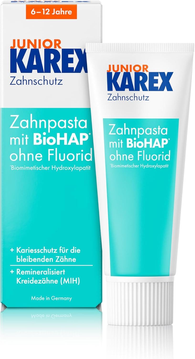 Karex Zahnpasta Junior KAREX Zahnpasta, Kariesschutz für Kinder ab 6 Jahren mit BioHAP, (1-St)