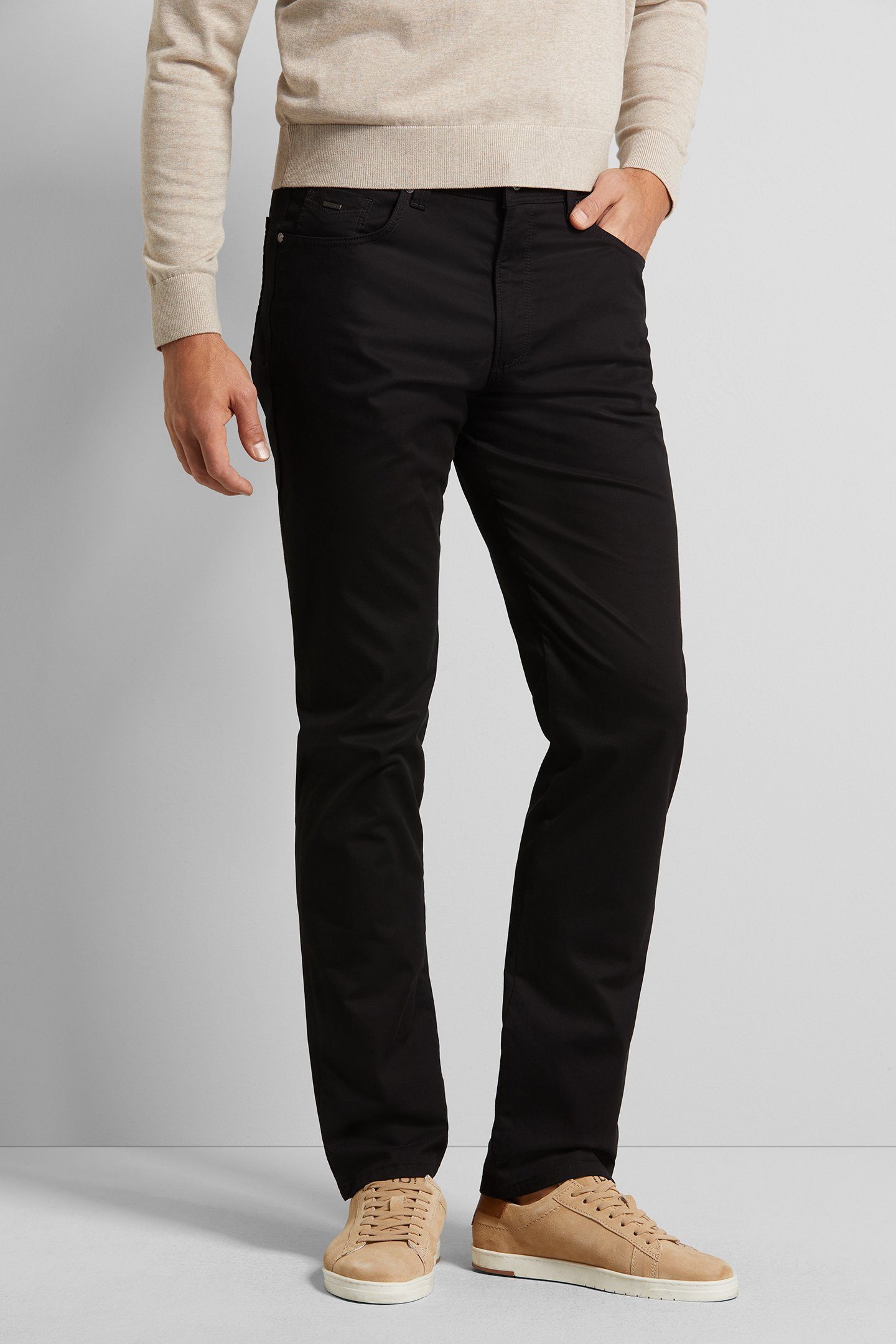 bugatti 5-Pocket-Hose mit langanhaltender Farbechtheit schwarz