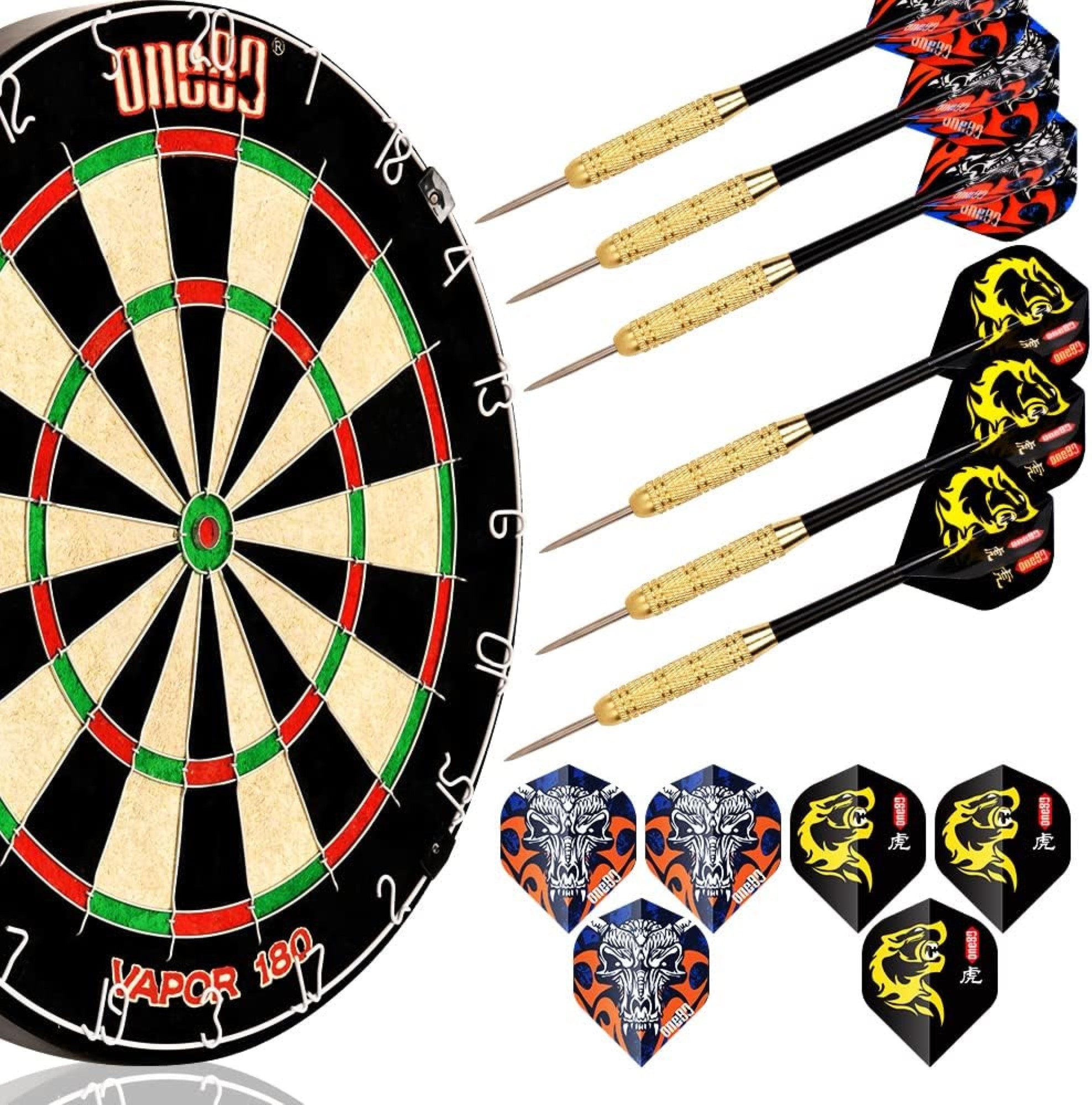 COFI 1453 Dartscheibe Dartscheibe Set mit 6/12 Dartpfeilen Metallspitze, (1-tlg)