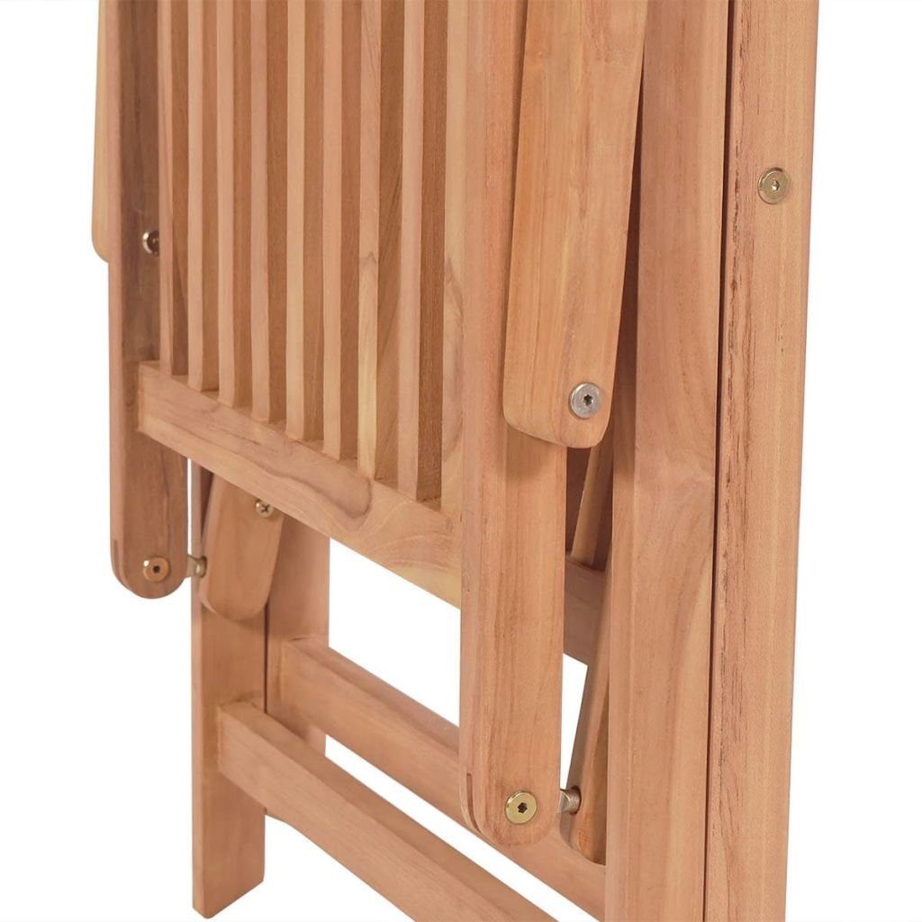 Gartenstuhl Massivholz Gartenstühle Verstellbare 2 Stk Holz Teak vidaXL