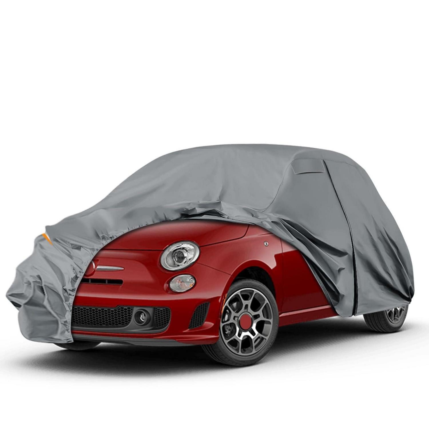 LuxusKollektion Autoplane Autoabdeckung Wasserdicht Vollgarage Allwetter Grau FIAT 500 500C 500E