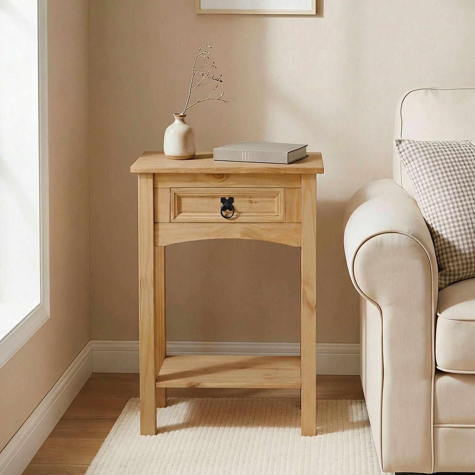 CARO-Möbel Konsolentisch SALSA, Konsolentisch Beistelltisch Kiefer massiv M günstig online kaufen