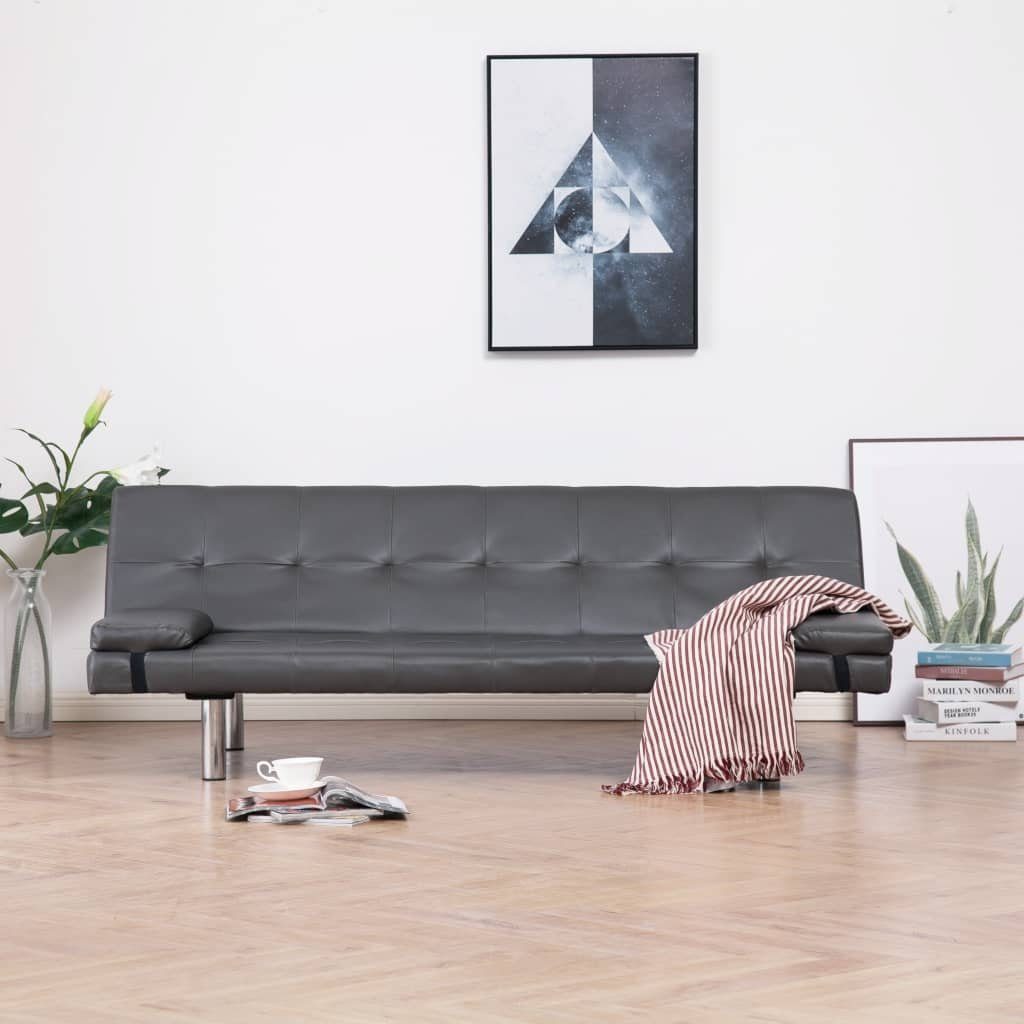 möbelando Sofa Erligheim, L/B/H: 168x82x66 cm, aus PVC in Grau