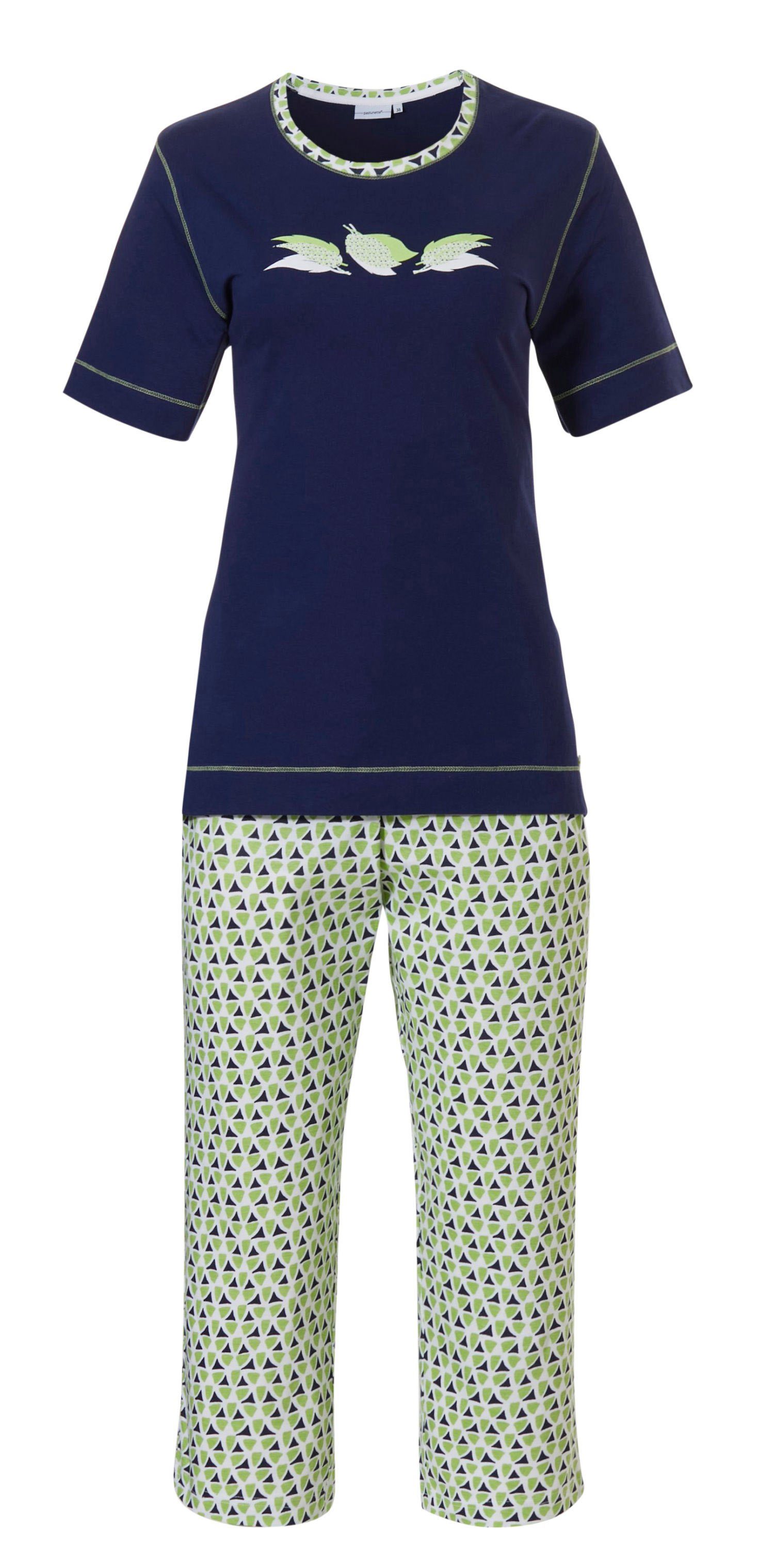Pastunette Pyjama »Damen Schlafanzug mit Caprihose« (2 tlg) Baumwolle  online kaufen | OTTO