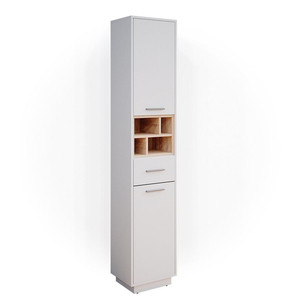 Vicco Hochschrank Beatrice, Weiß/Sonoma, 38 x günstig online kaufen