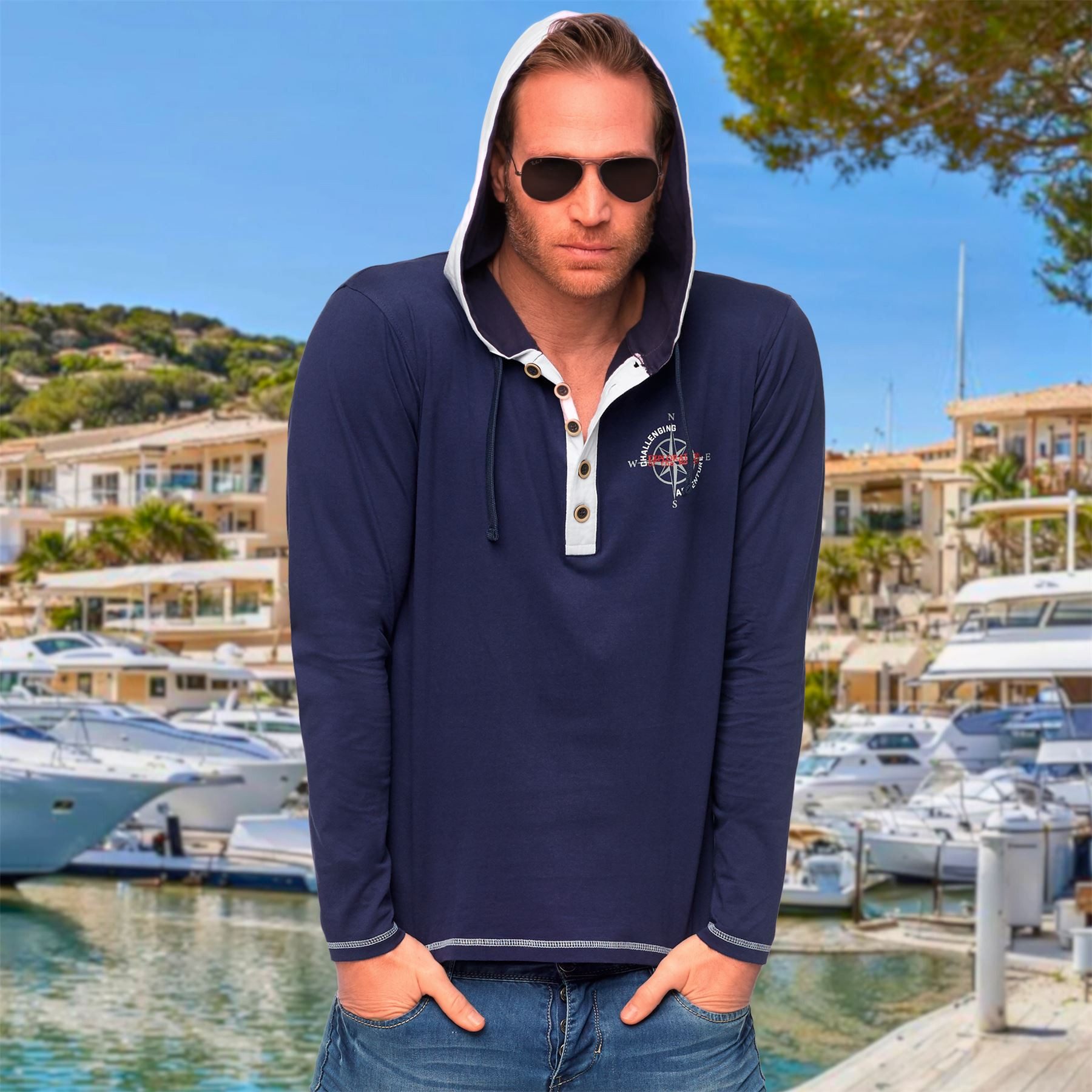 Nebulus Hoodie MADS, P1360 - Herren, navy, M