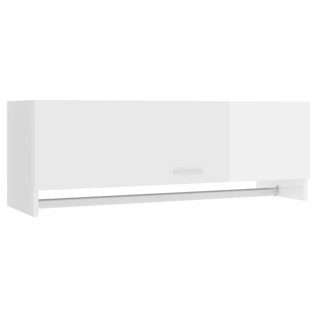 vidaXL Kleiderschrank Mehrzweckschrank Hochglanz-Weiß 100x32,5x35 cm Holzwe günstig online kaufen