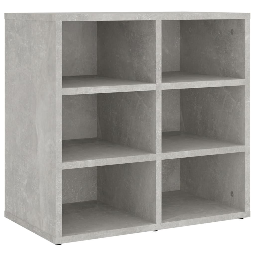 vidaXL Schuhschrank Schuhregal Betongrau 52,5x30x50 cm