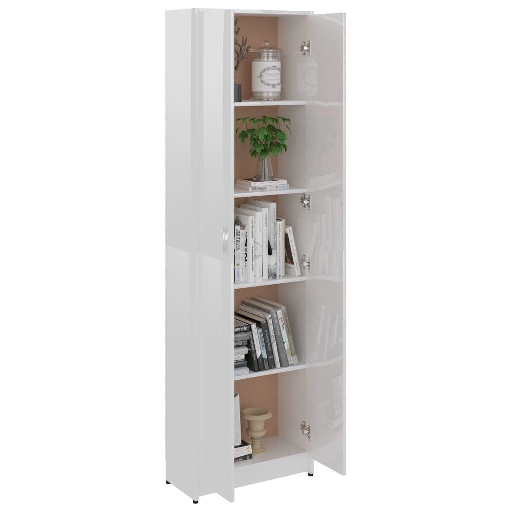 möbelando Hochschrank 2 25x55x189 Türen cm) in (LxBxH: mit Hochglanz-Weiß 3002978