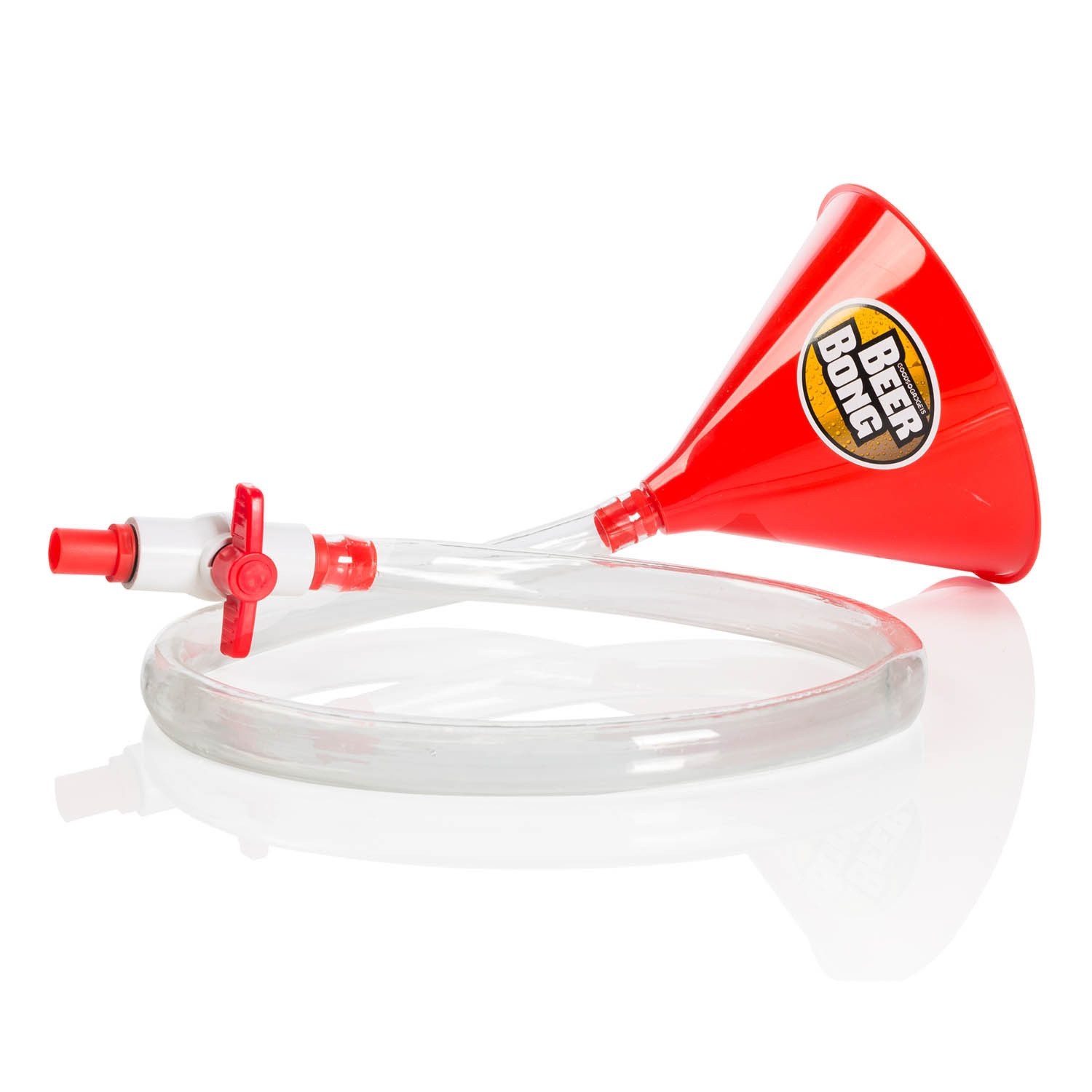 Goods+Gadgets Bierkrug GOODS+GADGETS Biertrichter mit Ventil – Party-Bier-Bong Trinkspiel, Kunststoff, Trinkspiel