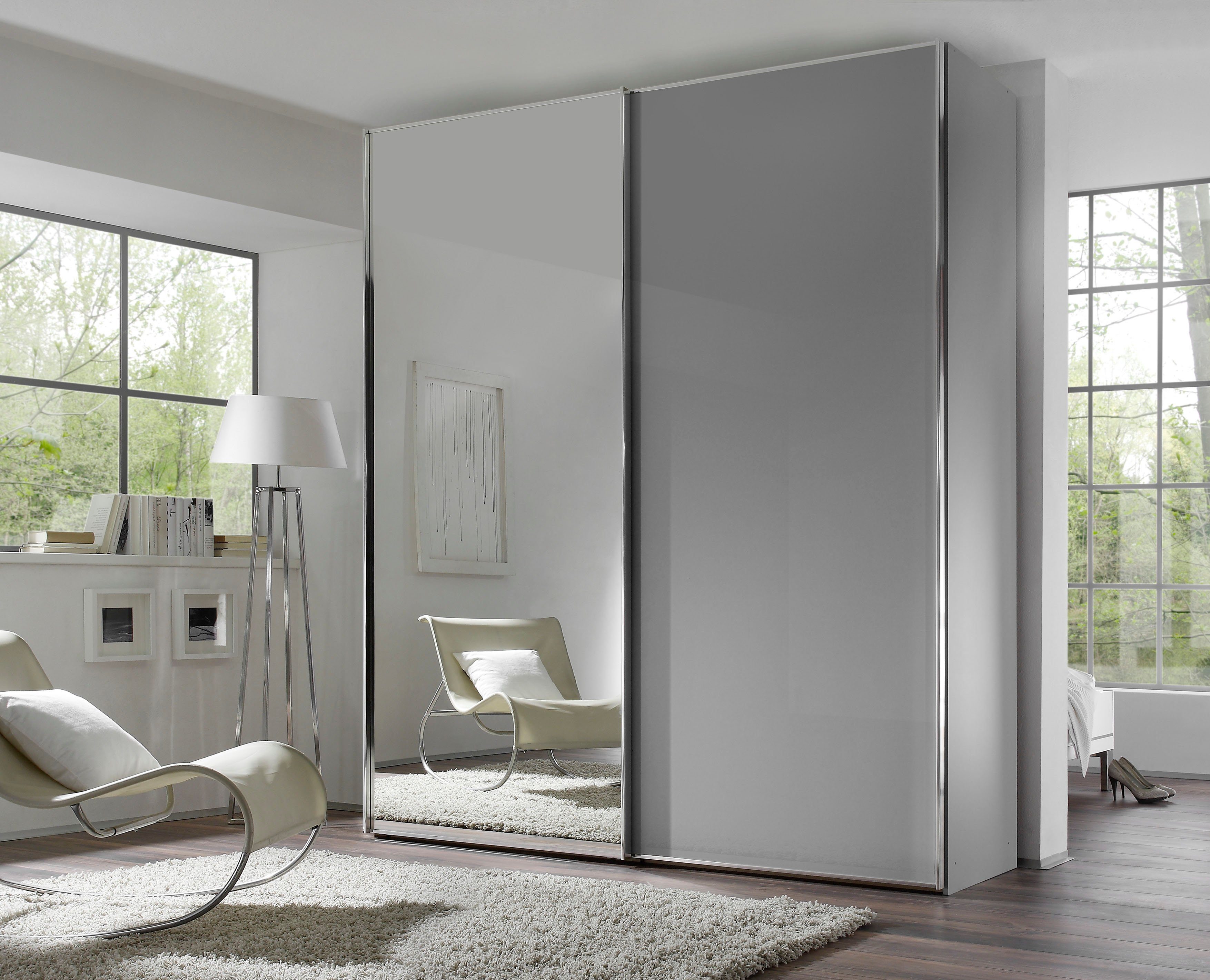 STAUD Schwebetürenschrank Sinfonie Plus, edles Design in hochwertiger Qualität, Made in Germany Mit Spiegeltüre und in vier verschiedenen Ausstattungsvarianten